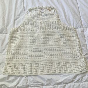 White Laced Tank Top